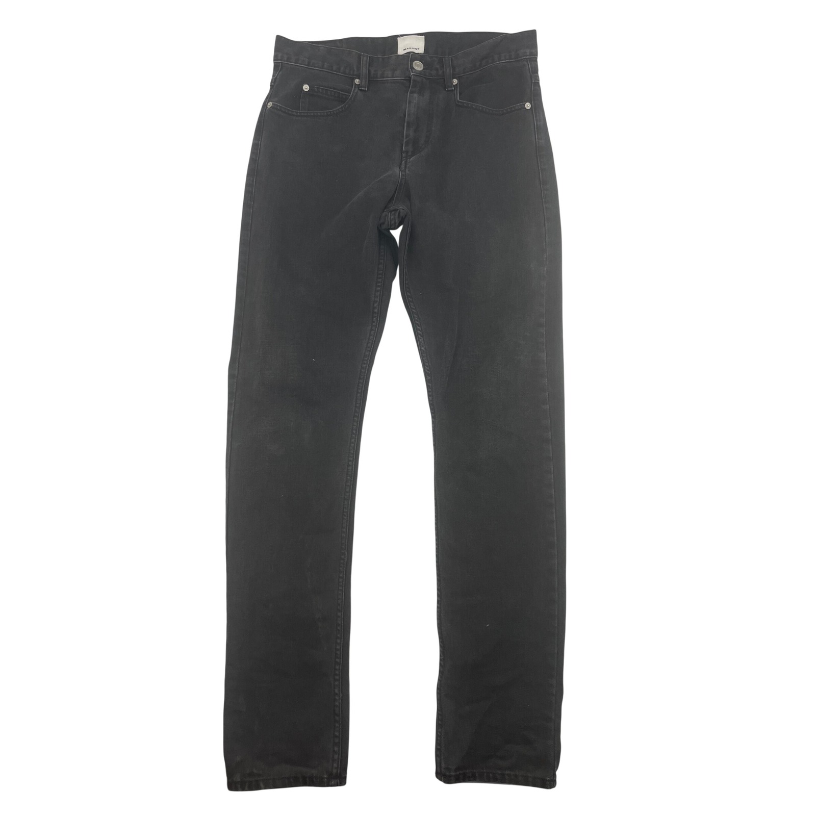 Marant Jeans 31 Black Good Straight Leg Faded Denim